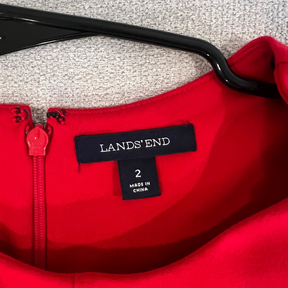 Lands' End red dress
